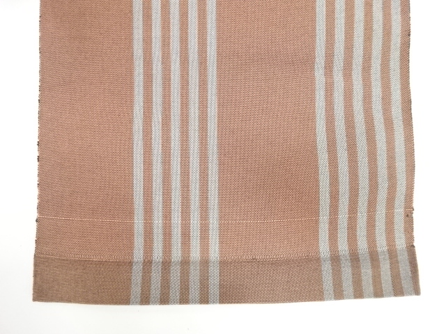  アンティーク　縞模様織り出し　八寸帯地反物